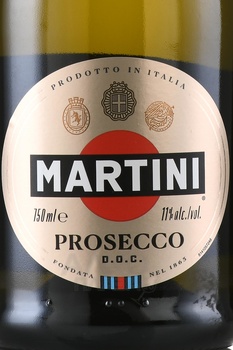 Martini Prosecco - вино игристое Мартини Просекко 0.75 л белое экстра драй в чехле