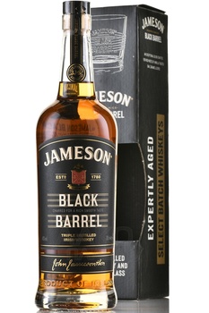 Jameson Black Barrel - виски Джемесон Блэк Баррел 0.7 л в п/у + бокал
