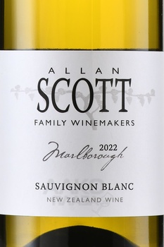 Allan Scott Sauvignon Blanc Marlborough - вино Аллан Скотт Совиньон Блан 0.75 л белое сухое