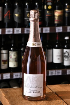 Champagne Alain Bailly Rose de Serzy - шампанское Шампань Ален Байи Роз де Серзи 0.75 л розовое брют