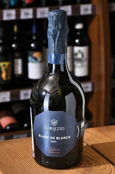 Corvezzo Blanc De Blancs Brut - вино игристое Корвеццо Блан де Блан Брют 0.75 л белое брют