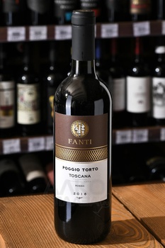 Fanti Poggio Torto Rosso Toscana IGT - вино Фанти Поджио Торто Россо Тоскана 0.75 л красное сухое