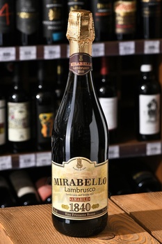 Lambrusco Mirabello Rosso - вино игристое Ламбруско Мирабелло Россо 0.75 л красное полусладкое