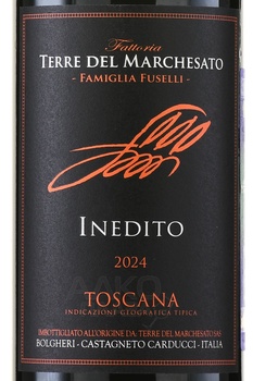 Terre del Marchesato Inedito - вино Терре дель Маркизато Инэдито 0.75 л красное сухое этикетка