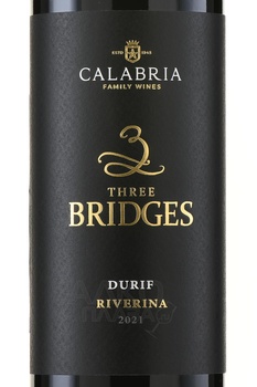 Calabria Three Bridges Durif - вино Калабриа Фри Бриджес Дюриф 0.75 л красное сухое