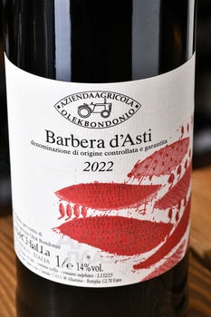 Olek Bondonio Barbera d’Asti - вино Олек Бондонио Барбера д’Асти 2022 год 1 л сухое красное
