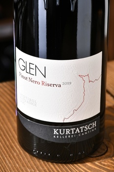 Glen Pinot Nero Riserva Alto Adige DOC - вино Глен Пино Неро Ризерва Альто Адидже ДОК 2019 год 0.75 л красное сухое