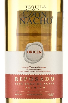 Don Nacho Origin Premium Reposado 100% Puro de Agave - текила Дон Начо Ориджин Премиум Репосадо 100% Пуро де Агава 0.75 л