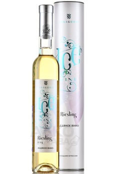 Fanagoria Ice Wine Riesling - вино Фанагория Ледяное Вино Рислинг 0.375 л белое сладкое в тубе