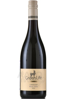 GreenLife Carmenere Maule Valley - вино ГринЛайф Карменер Мауле Валле 2022 год 0.75 л красное сухое