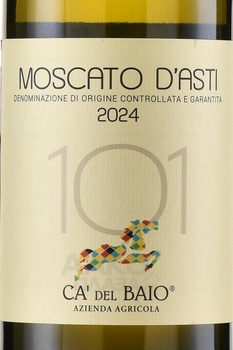 Ca’ del Baio Moscato d’Asti DOCG 101 - вино игристое Ка’дель Байо Москато д’Асти ДОКГ 101 0.75 л белое сладкое