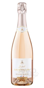 Louis Vallon Sans Alcool L’Instant Rose - вино игристое безалкогольное Луи Валлон Л’Энстан Розе 0.75 л розовое полусладкое