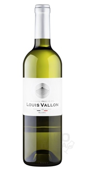 Louis Vallon Blanc - вино безалкогольное Луи Валлон Блан 0.75 л белое полусладкое