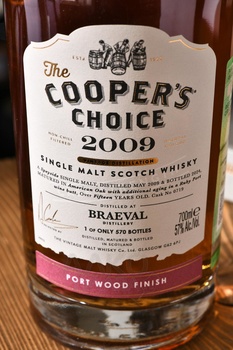 The Cooper’s Choice Braeval Port Wood Finish - виски Зе Куперс Чойс Брэвал Порт Вуд Финиш 0.7 л в п/у