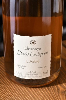David Leclapart l`Astre Blanc de Noirs Pas Dose Champagne Premier Cru - шампанское Давид Лекляпар Астр Блан де Нуар Премье Крю 0.75 л