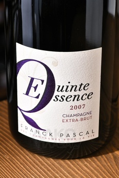 Champagne Franck Pascal Quinte Essence - шампанское Шампань Франк Паскаль КинтЭссанс 0.75 л 2007 год белое экстра брют
