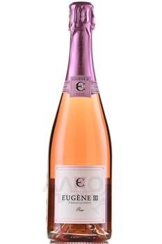 Eugene III Rose - шампанское Еужен 3 Розе 0.75 л розовое брют в п/у