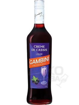 Gambini Creme de Cassis - ликёр Гамбин Крем де Кассис 0.7 л