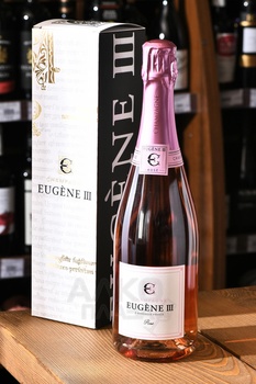 Eugene III Rose - шампанское Еужен 3 Розе 0.75 л розовое брют в п/у