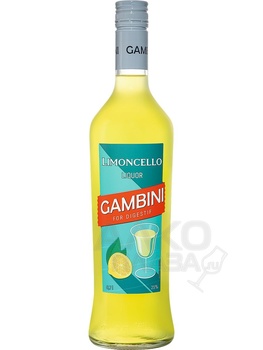 Gambini Limoncello - ликёр Гамбини Лимончелло 0.7 л