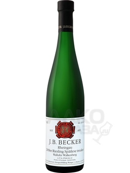 Riesling Wallufer Walkenberg Spatlese Trocken Rheingau J.B.Becker - вино Рислинг Валлуфер Валькенберг Шпетлезе Трокен Рейнгау Дж.Б.Беккер 0.75 л