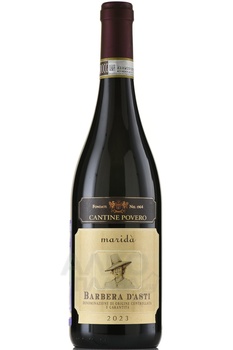 Barbera d’Asti Marida Cantine Povero - вино Барбера д’Асти Марида Кантине Поверо 0.75 л красное сухое