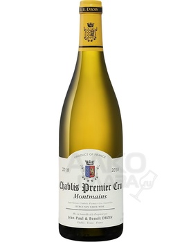 Montmains Chablis 1er Cru AOC Jean-Paul & Benoit Droin - вино Монмэн Шабли Премье Крю AOC Жан-Поль и Бенуа Друэн 0.75 л