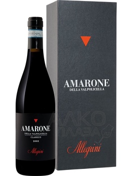 Amarone della Valpolicella DOCG Classico Allegrini - вино Амароне делла Вальполичелла DOCG Классико Аллегрини 0.75 л в подарочной упаковке