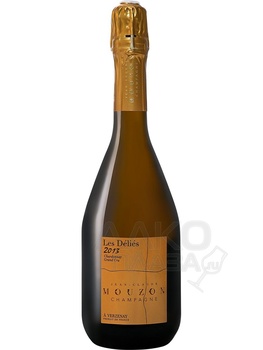 Jean-Claude Mouzon Les Delies Chardonnay Verzenay Grand Cru Champagne AOC Zero Dosage - вино Жан-Клод Музон Ле Делие Шардоне Верзене Гран Крю Шампань AOC Зеро Дозаж 0.75 л
