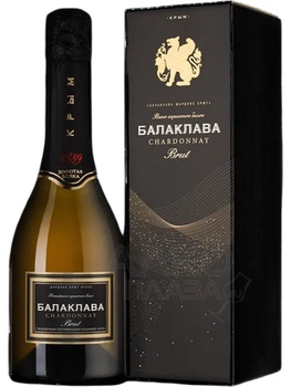 Игристое вино Шардоне Балаклава брют белое 0.75 л