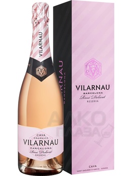 Vilarnau Cava DO Brut Delicat Reserva - игристое вино Виларнау Кава DO Брют Розе Деликат Резерва 0.75 л