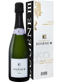 Eugene III Tradition Brut Champagne AOC Cooperative Vinicole de la Region de Baroville - шампанское Евгений III Традисьон Брют Шампань 0.75 л