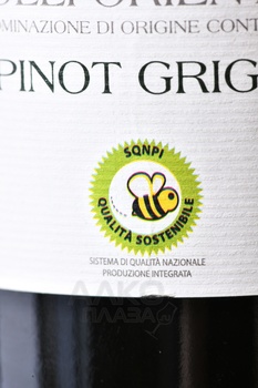 Pinot Grigio Colli Orientali del Friuli DOC - вино Пино Гриджио Коллио Ориентали дель Фриули ДОК 0.75 л белое сухое