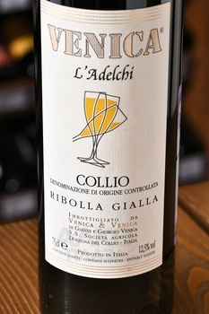 Venica l’Adelchi Collio Ribolla Gialla - вино Веника л’Адельчи Риболла Джиалла Коллио 0.75 л белое сухое