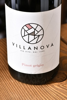 Villanova Pinot Grigio Friuli Isonzo DOC - вино Вилланова Пино Гриджио Фриули Изонцо ДОК 2022 год 0.75 л белое сухое