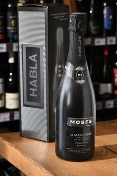 Moses Champagne Blanc de Blancs Premier Cru Millesime - шампанское Мозес Шампань Блан де Блан Премьер Крю Миллезим 2018 год 0.75 л белое экстра брют в п/у