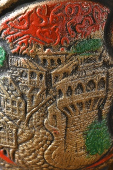 Вино Киндзмараули Джорджиа Кантри Вайнс 1 л красное полусладкое в глиняном кувшине