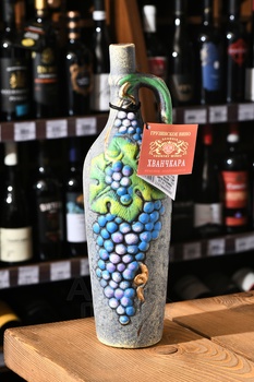 Вино Джорджиа Кантри Вайнс Хванчкара 1 л красное полусладкое в керамическом кувшине