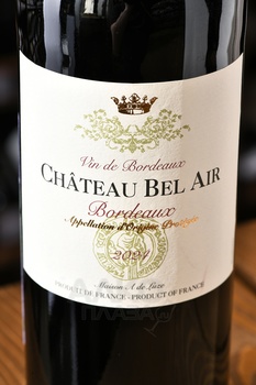 Maison A. de Luze Chateau Bel-Air - вино Мезон А. Де Люз Шато Бель Эр 0.75 л красное сухое