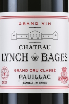Chateau Lynch Bages Pauillac - вино Шато Линч Баж Пойяк 2021 год 0.75 л красное сухое