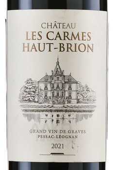 Chateau les Carmes Haut-Brion Pessac-Leognan - вино Шато ле Карм О-Брион Пессак-Леон 2021 год 0.75 л красное сухое