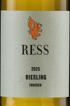 Ress Riesling - вино Ресс Рислинг 0.75 л белое полусухое