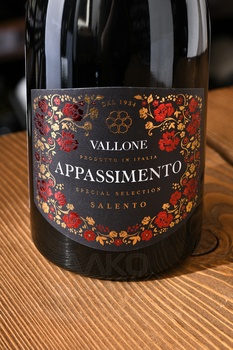 Vallone Appassimento Salento - вино Валлоне Аппассименто Саленто 0.75 л красное полусухое