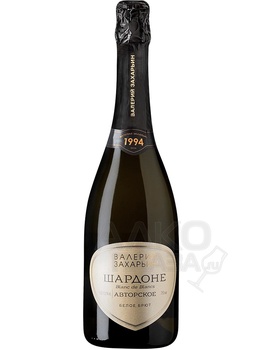 Игристое вино Блан де Блан Шардоне Авторское Валерий Захарьин 0.75 л белое брют