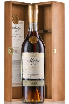 Armagnac Monluc 1968 - арманьяк Монлюк 1968 год 0.7 л в п/у дерево