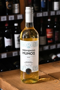 Bienvenido Munoz Airen-Sauvignon Blanc La Mancha DO - вино Бьенвенидо Муньос Айрен Совиньон Блан Ла Манча ДО 0.75 л белое полусухое