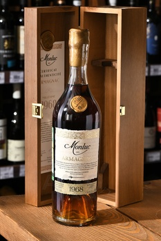 Armagnac Monluc 1968 - арманьяк Монлюк 1968 год 0.7 л в п/у дерево