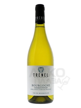 Trenel Bourgogne Chardonnay - вино Бургонь Шардоне Тренель белое сухое 0.75 л