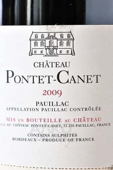 Chateau Pontet-Canet Pauillac - вино Шато Понте-Кане Пойак 2009 год 0.75 л красное сухое