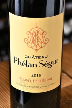 Chateau Phelan Segur Saint-Estephe AOC - вино Шато Фелан Сегюр Сент-Эстэф АОС 2018 год 0.75 л красное сухое